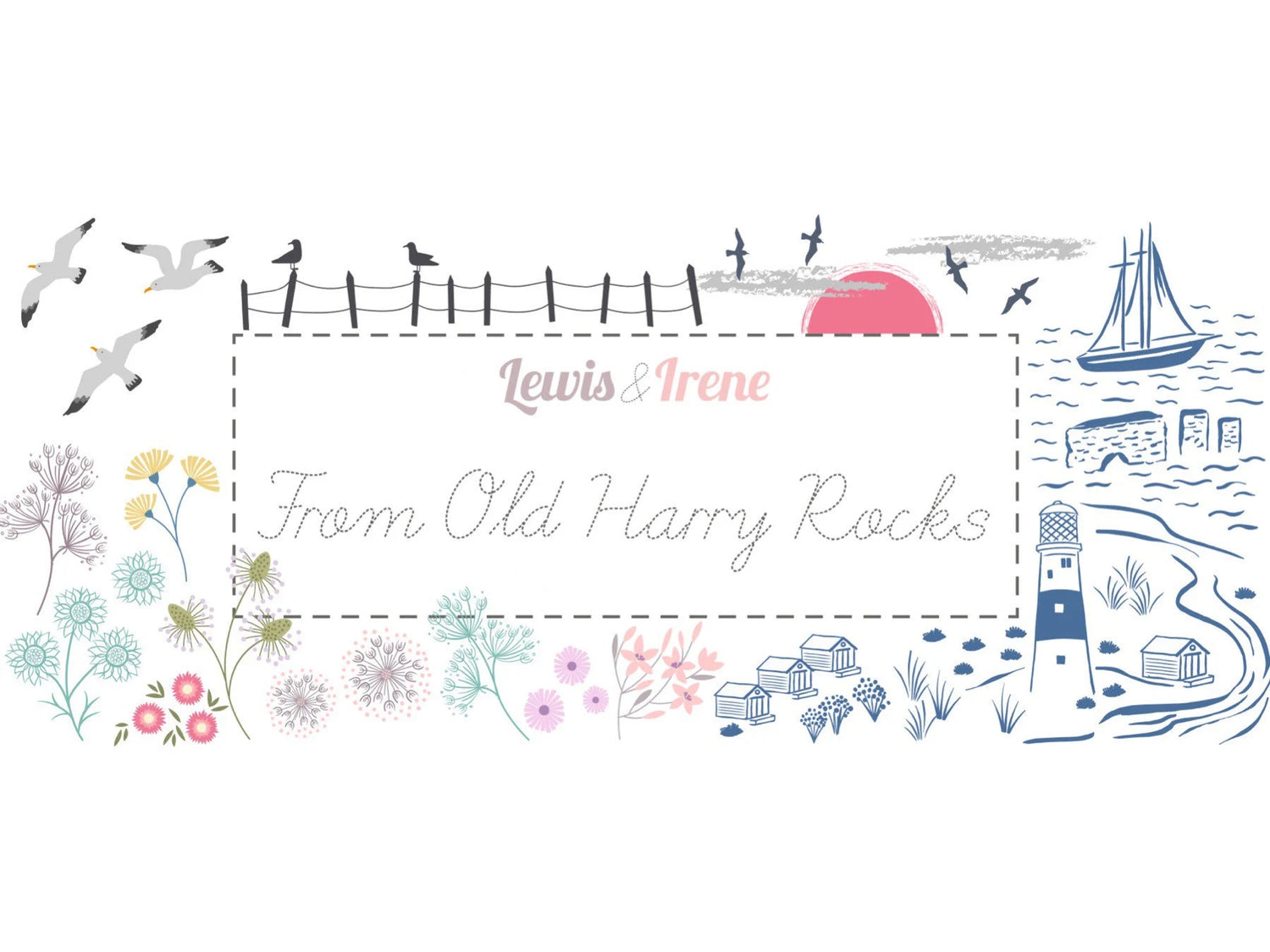 Lewis & Irene Old Harry Rocks Fabric Collection