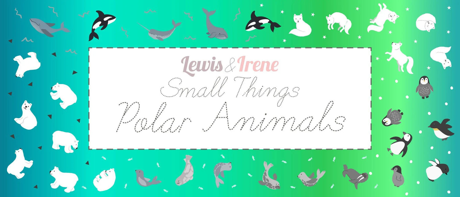 Lewis & Irene Small Things Polar Animals Fabric Collection