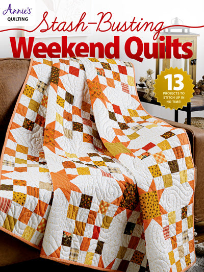 Annie’s Quilting Stash-Busting Weekend Quilts Pattern Book - 13 Projects Per Book