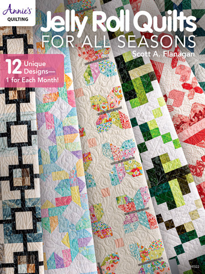 Annie's Quilting Jelly Roll Quilts For All Seasons Pattern Book - 12 Seasonal Projects Per Book (Softcover)