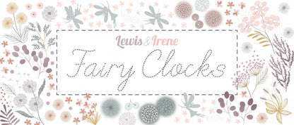 Lewis & Irene Fairy Clocks Fabric Collection Silver Metallic Floral Fairies on Light Pink Premium 100% Cotton Quilt Shop Quality Fabrics