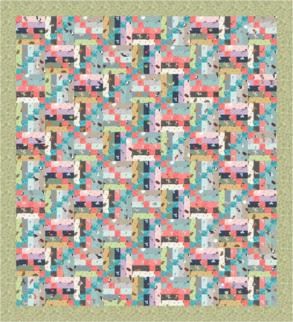 Lewis & Irene Small Things Pets Fabric Collection Quilt Kit #1 Finished Size: 50”x55” Premium 100% Cotton Fabrics