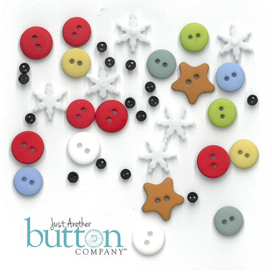 Handmade Ugly Christmas Sweater Button Set (39 pieces various shapes & sizes)