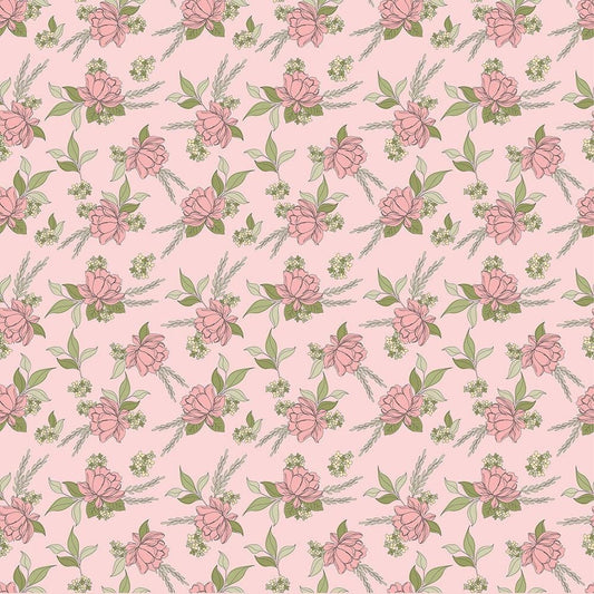 LAST BOLT! Poppie Cotton Country Roads Fabric Collection Shenandoa on Pink Premium 100% Cotton Quilt Shop Quality Fabrics