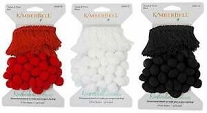 Kimberbell Kimberbellishments White Tassels & Poms Trim