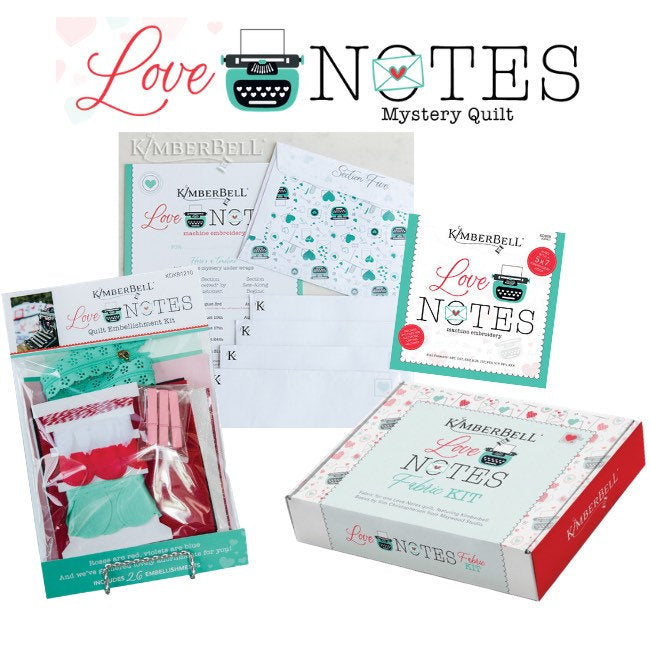 Kimberbell Love Notes Mystery Quilt Quilt Collection Fabric/Backing Kit