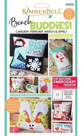 Kimberbell Bench Buddies (Jan, Feb, March, April) Collection Machine Embroidery CD