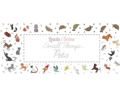 LAST BOLT!! Lewis & Irene Small Things Pets Fabric Collection Birds on Tropical Coral Premium 100% Cotton Quilt Shop Quality Fabrics