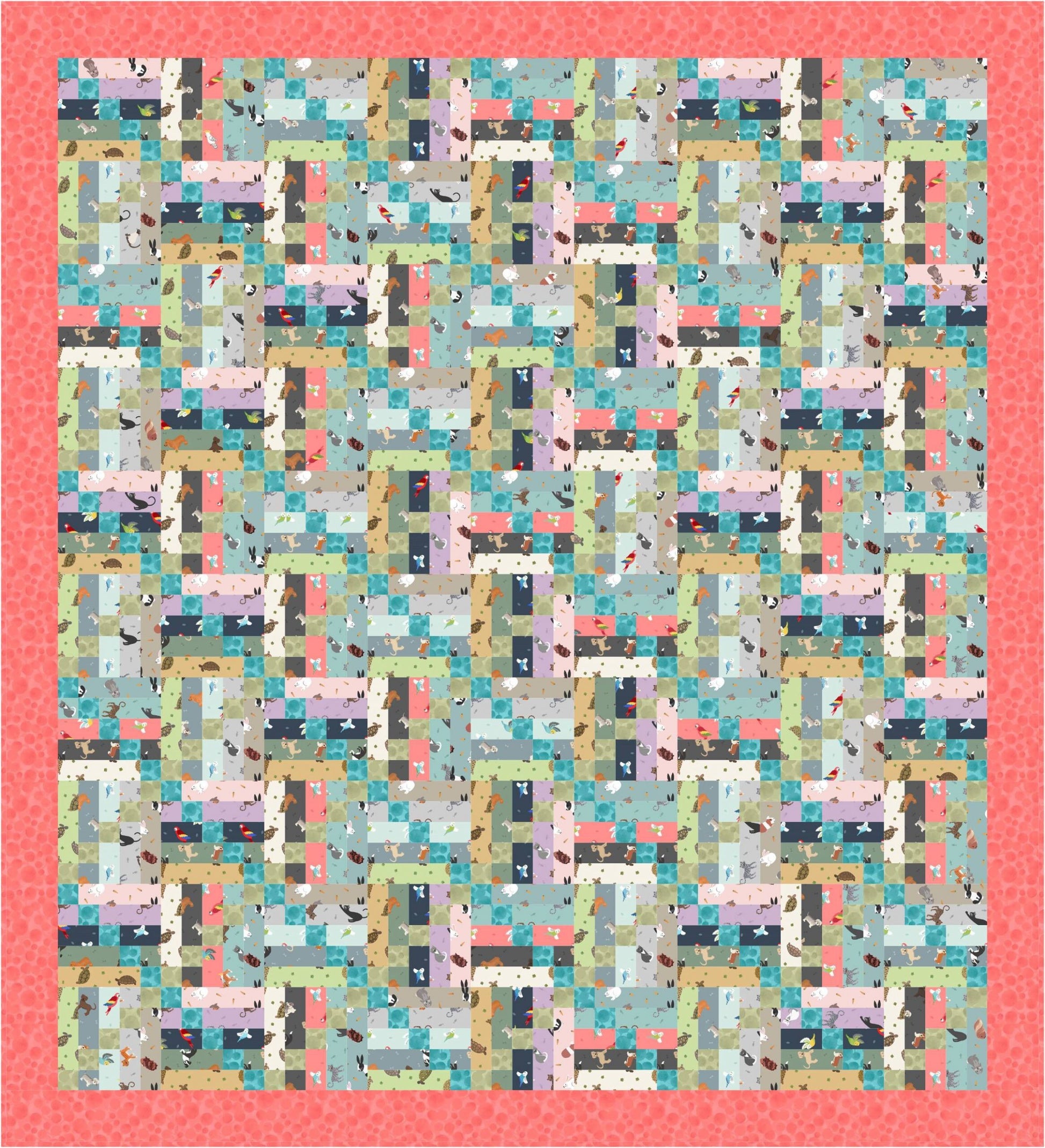 LAST ONE! Lewis & Irene Small Things Pets Fabric Collection Quilt Kit #3 Finished Size 50”x55” Premium 100% Cotton Quilt Shop Quality Fabric