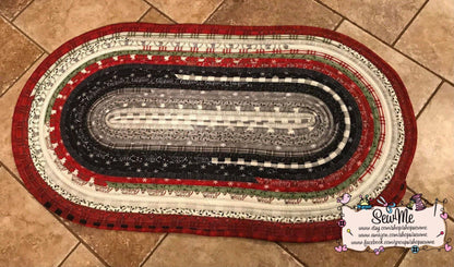 RJ Designs Jelly-Roll Rug Pattern Finished size 30”x44” Oval