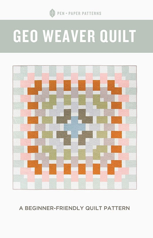 Pen + Paper Patterns Geo Weaver Quilt Pattern - 3 Size Variations Per Pattern (Optional Fineline Glue Tip Applicators)