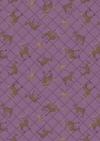 LAST BOLT!! Lewis & Irene Loch Lewis Fabric Collection Deer Check on Purple Premium 100% Cotton Quilt Shop Quality Fabrics