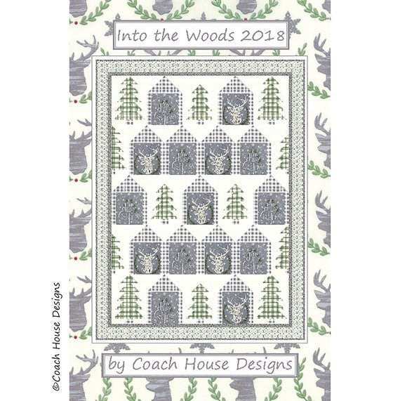 Coach House Designs Into The Woods Quilt Pattern Finished size 58”x78”