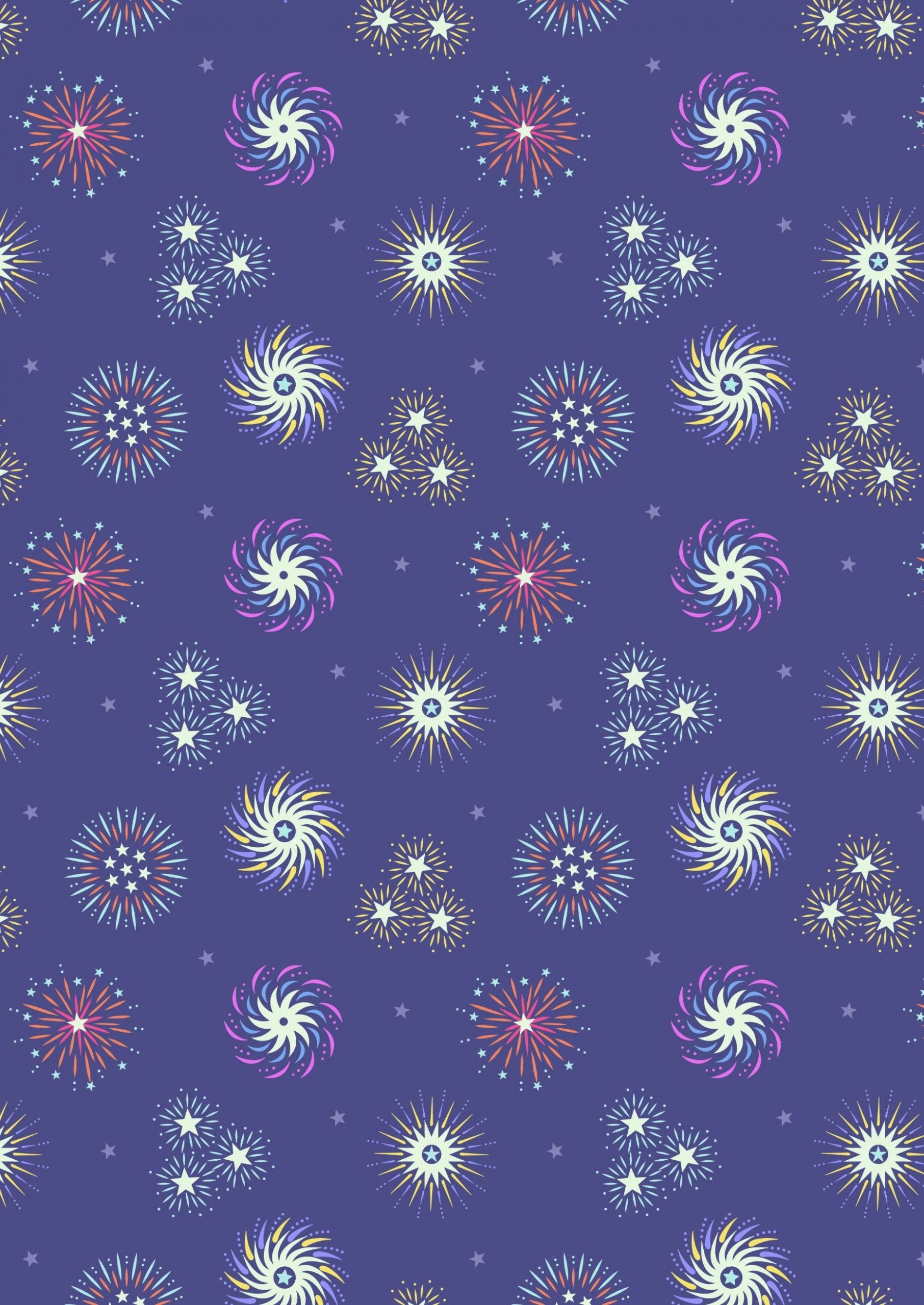 GLOWING FABRICS!! Lewis & Irene Small Things Glow Fabric Collection Glowing Fireworks on Blue Premium 100% Cotton Fabrics