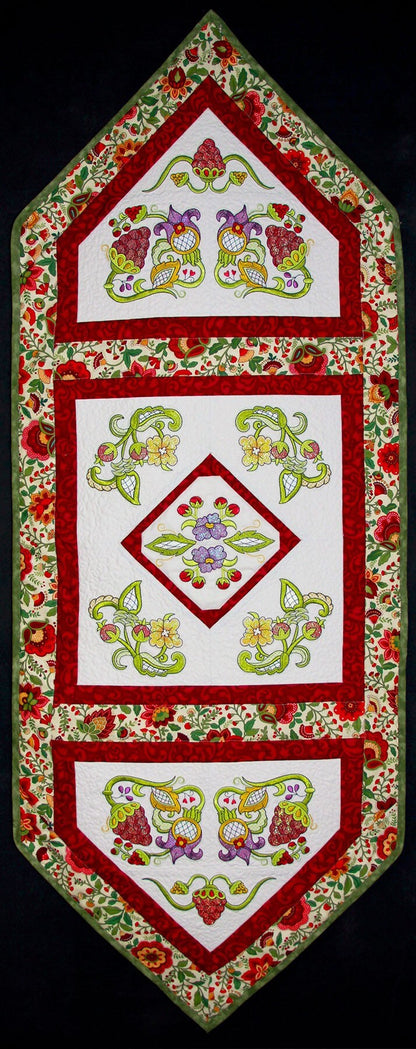 Purely Gates Mylar Joyful Jacobean 14 Design Machine Embroidery CD w/Mylar Sheet (uses 5”x7” hoop)