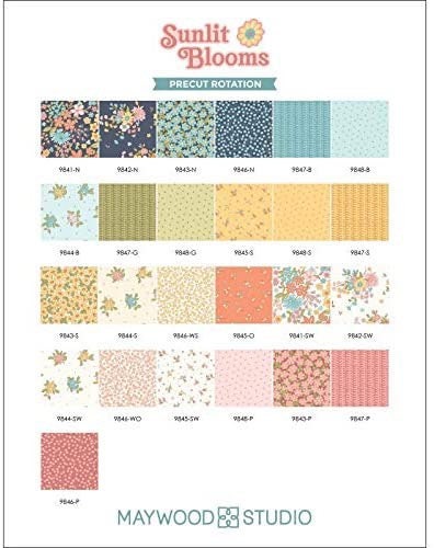 LAST BOLT! Maywood Studios Sunlit Blooms Fabric Collection Blossoms on Pink MAS9843-P QSQ100% Cotton