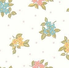 Maywood Studios Sunlit Blooms Fabric Collection Floral Polka Dots on White MAS9844-SW QSQ100% Cotton