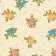 Maywood Studios Sunlit Blooms Fabric Collection Floral Polka Dots on Pale Yellow MAS9844-S QSQ100% Cotton