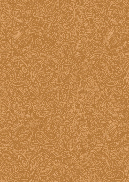 Lewis & Irene Soraya Fabric Collection Gold Paisley Premium 100% Cotton Quilt Shop Quality Fabrics