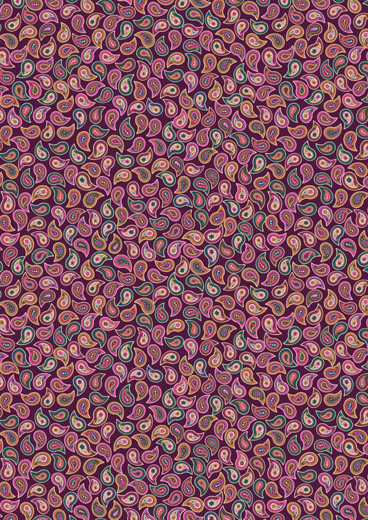 Lewis & Irene Soraya Fabric Collection Small Paisley on Reds Premium 100% Cotton Quilt Shop Quality Fabrics