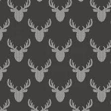 LAST RESTOCK!! Camelot Reindeer Lodge Fabric Collection Knit Look Deer Print on Charcoal QSQ100% Cotton