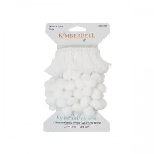 Kimberbell Kimberbellishments White Tassels & Poms Trim