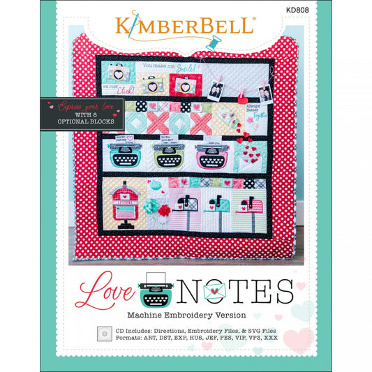 RETIRED!!! Kimberbell Love Notes Mystery Quilt Collection Machine Embroidery CD