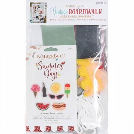 Kimberbell Vintage Boardwalk Machine Embroidery CD (Optional Fabric/Backing Kit Available)