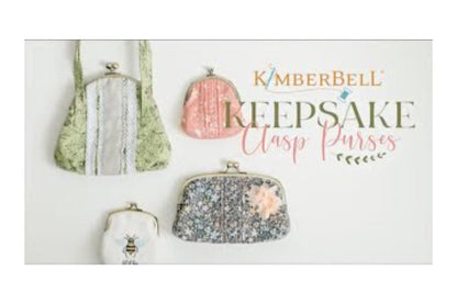 RETIRED!! Kimberbell Keepsake Clasp Purses Machine Embroidery CD (Optional Vintage Brass Frame Available)