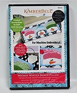 Kimberbell Whimsey Winter Bench Pillow Collection Machine Embroidery CD