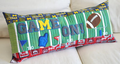 Kimberbell Game On! Football Bench Pillow Collection Machine Embroidery CD