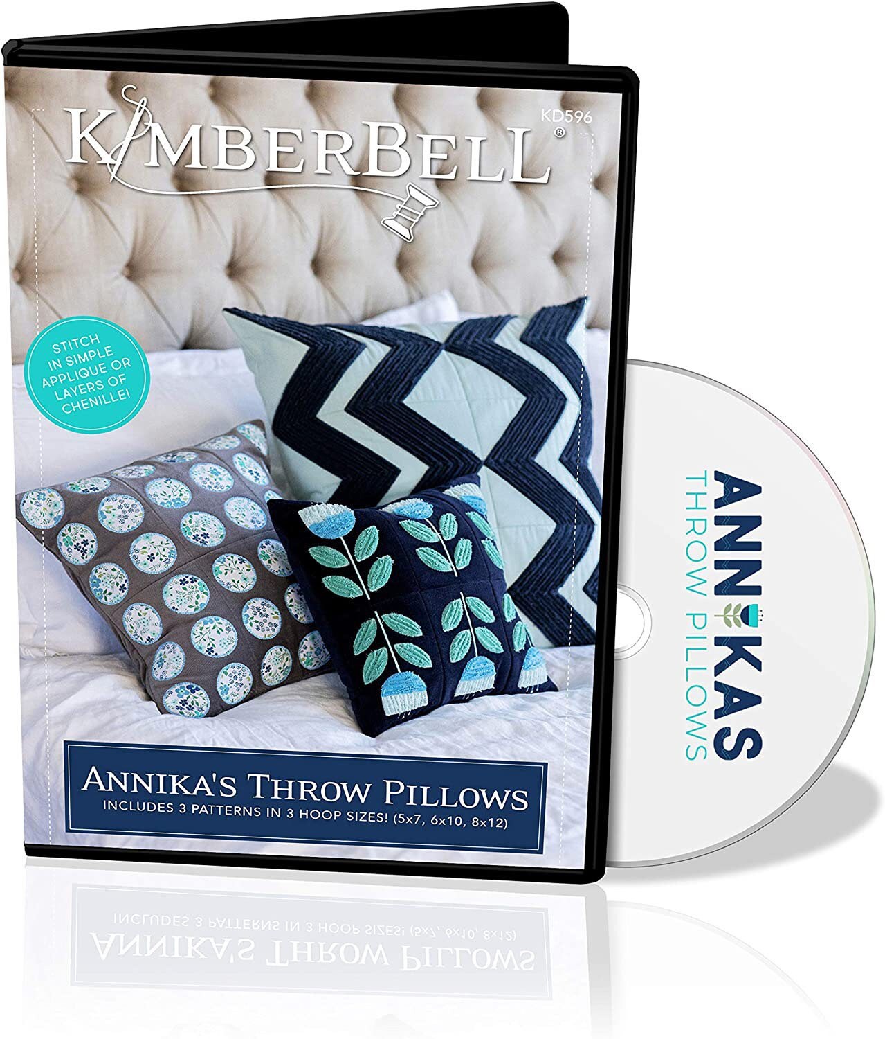 Kimberbell Annika’s Throws Pillow Machine Embroidery CD (coordinating Velveteen Bundles available)