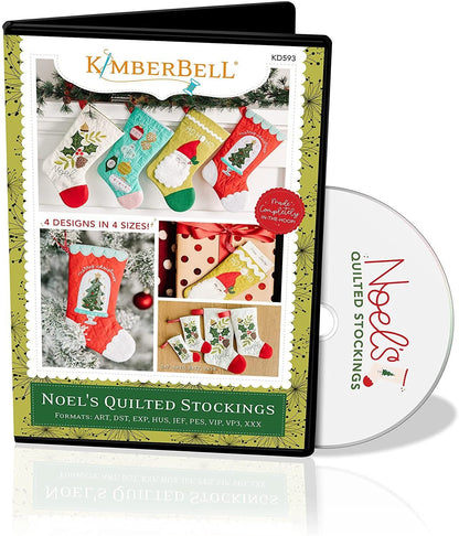 Kimberbell Noel’s Quilted Stockings Machine Embroidery CD