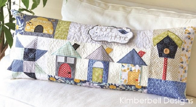 Kimberbell Home Sweet Home Bench Pillow Machine Embroidery CD