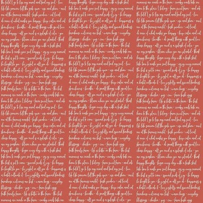 Poppie Cotton Prairie Sisters Fabric Collection Farmhouse Blessings on Red Premium 100% Cotton Quilt Shop Quality Fabrics