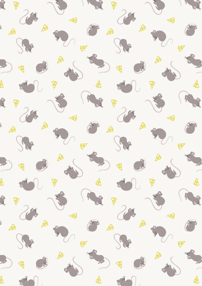 LAST BOLT! Lewis & Irene Small Things Country Creatures Fabric Collection Mice on Cream Premium 10% Cotton Quilt Shop Quality Fabrics