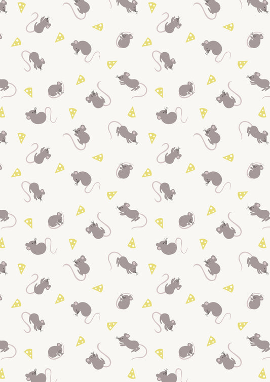 LAST BOLT! Lewis & Irene Small Things Country Creatures Fabric Collection Mice on Cream Premium 10% Cotton Quilt Shop Quality Fabrics