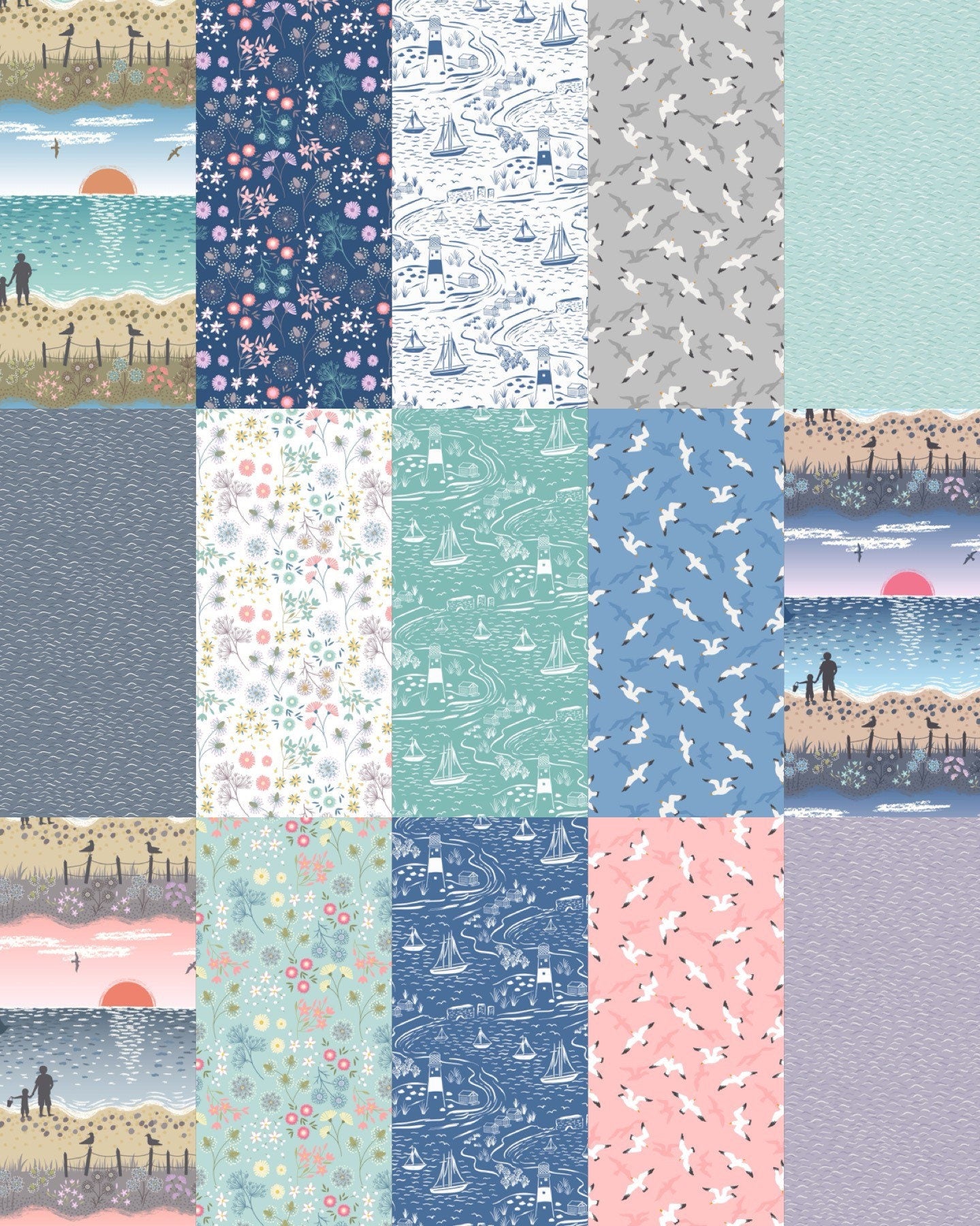 Lewis & Irene Old Harry Rocks Fabric Collection 42 Piece 10” Square Scrumptious Squares Layer Cake QSQ100% Cotton Fabric