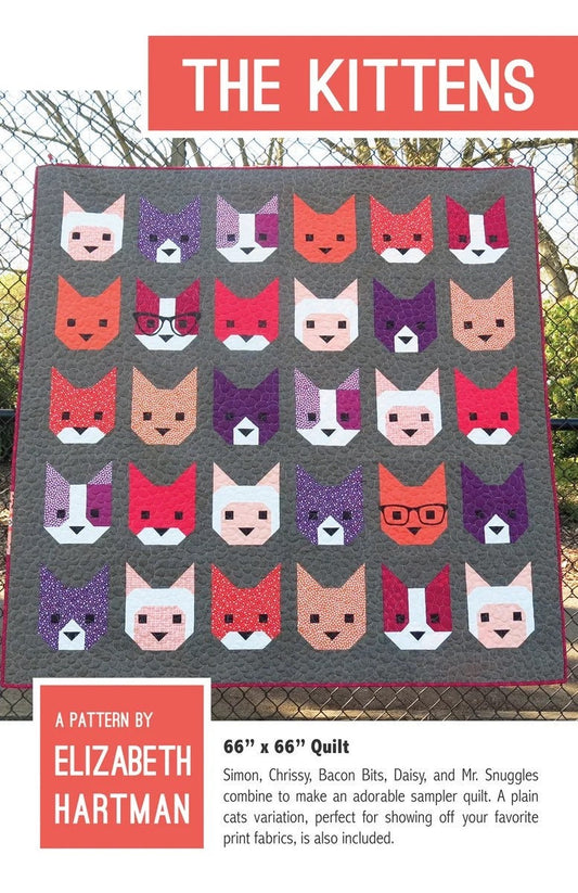 Elizabeth Hartman The Kittens Pattern Finished Size: 66”x66”