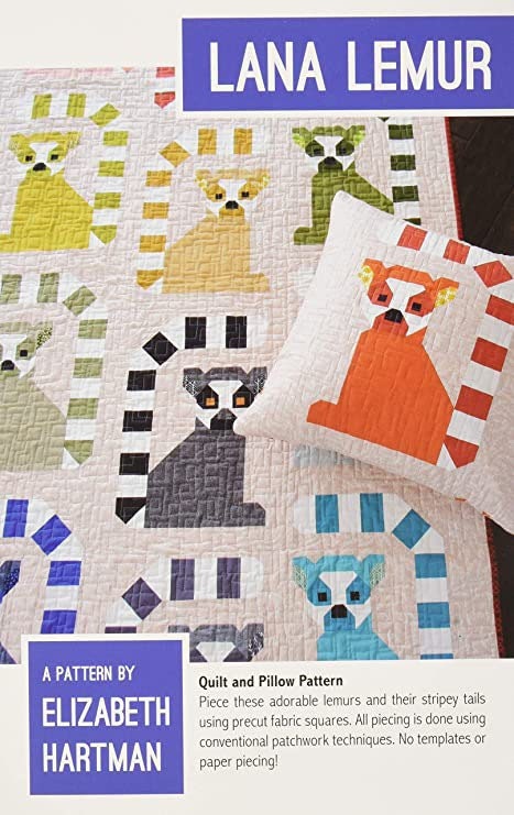 Elizabeth Hartman Lana Lemur Pattern (3 Size Variations Per Pattern)