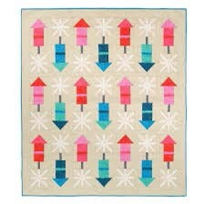 Pen + Paper Patterns Firecracker Quilt Pattern Finished Size 57.5”x62” (Optional Fineline Glue Tip Applicators)