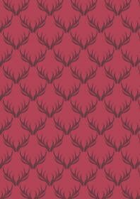 Lewis & Irene Loch Lewis Fabric Collection Antlers on Red Premium 100% Cotton Quilt Shop Quality Fabrics