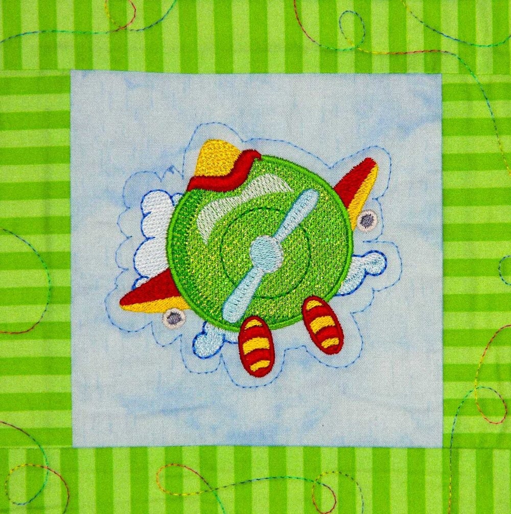 Purely Gates Mylar Airplanes 10 Design Machine Embroidery CD w/Mylar Sheet (uses 4”x4” and 5”x7” hoops)