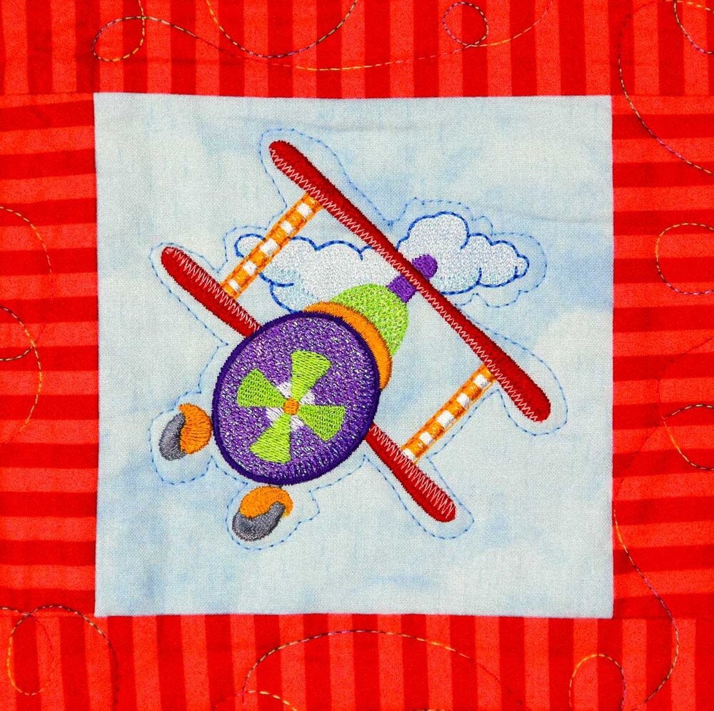 Purely Gates Mylar Airplanes 10 Design Machine Embroidery CD w/Mylar Sheet (uses 4”x4” and 5”x7” hoops)