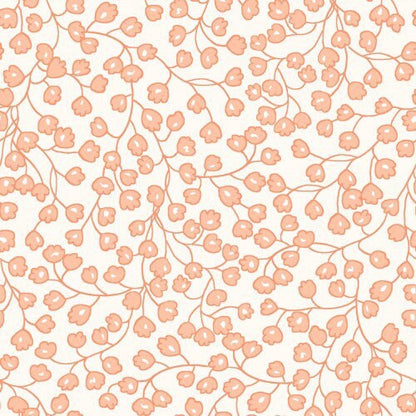 Maywood Studios Sunlit Blooms Fabric Collection Viney Buds on White/Orange MAS9846-WO QSQ100% Cotton