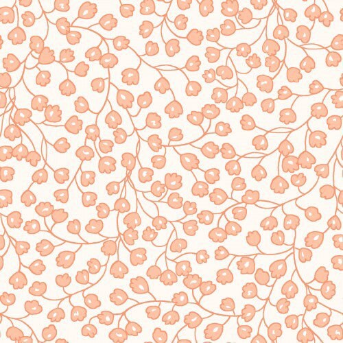 Maywood Studios Sunlit Blooms Fabric Collection Viney Buds on White/Orange MAS9846-WO QSQ100% Cotton