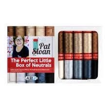 Aurifil Pat Sloan Perfect Little Box of Neutrals 10 Small Spool Thread Set 50WT (Small Spool 220YDS)