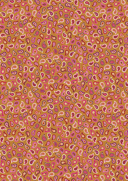 Lewis & Irene Soraya Fabric Collection Small Paisley on Yellows Premium 100% Cotton Quilt Shop Quality Fabrics