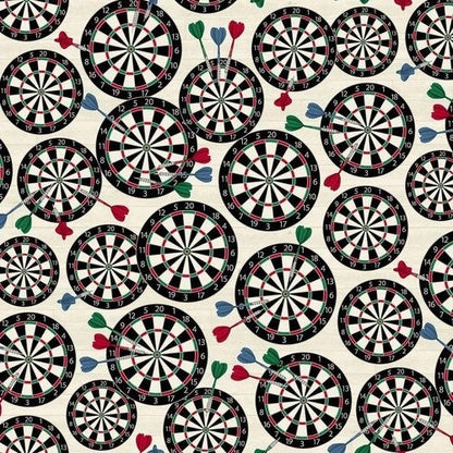 LAST RESTOCK! Windham Fabrics “Man Cave” Fabric Collection Darts on Cream Premium 100% Cotton