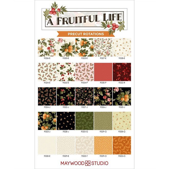 LAST BOLT! Maywood Studio A Fruitful Life Fabric Collection Tiny Daisies on Black Premium 100% Cotton Quilt Shop Quality Fabrics